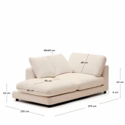 Clearance Kave Home Recamiere Gala Beige