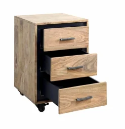 New WOLFMÖBEL Rollcontainer Bandung Sheesham