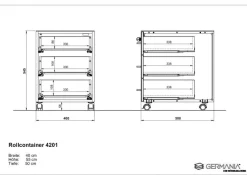 Best Germania Rollcontainer Monteria Weiß