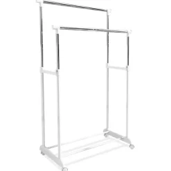 Clearance Rollgarderobe Hanger Trolley Weiß / Chrom