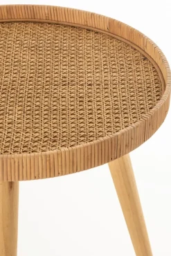 New DAHEIM 2-Satz Beistelltisch Rattan Braun