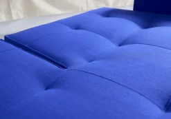 Outlet INNOVATION LIVING Schlafsofa mit Armlehnen Splitback Chrom Ultramarine