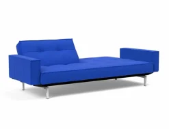 Outlet INNOVATION LIVING Schlafsofa mit Armlehnen Splitback Chrom Ultramarine