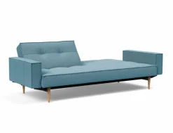 INNOVATION LIVING Schlafsofa mit Armlehnen Splitback Styletto hell Light Blue