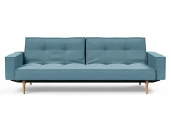 INNOVATION LIVING Schlafsofa mit Armlehnen Splitback Styletto hell Light Blue