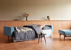 Best INNOVATION LIVING Schlafsofa mit Armlehnen Splitback Styletto dunkel Light Blue