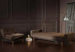 INNOVATION LIVING Schlafsofa mit Armlehnen Dublexo Styletto hell Chocco