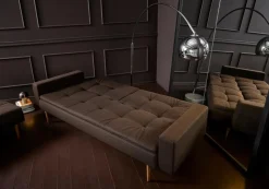 INNOVATION LIVING Schlafsofa mit Armlehnen Dublexo Styletto hell Chocco