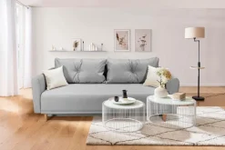 Discount BOOOM Schlafsofa Scandic Silbergrau