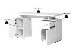 New Jahnke Schreibtisch CU-Libre 140 Weiß