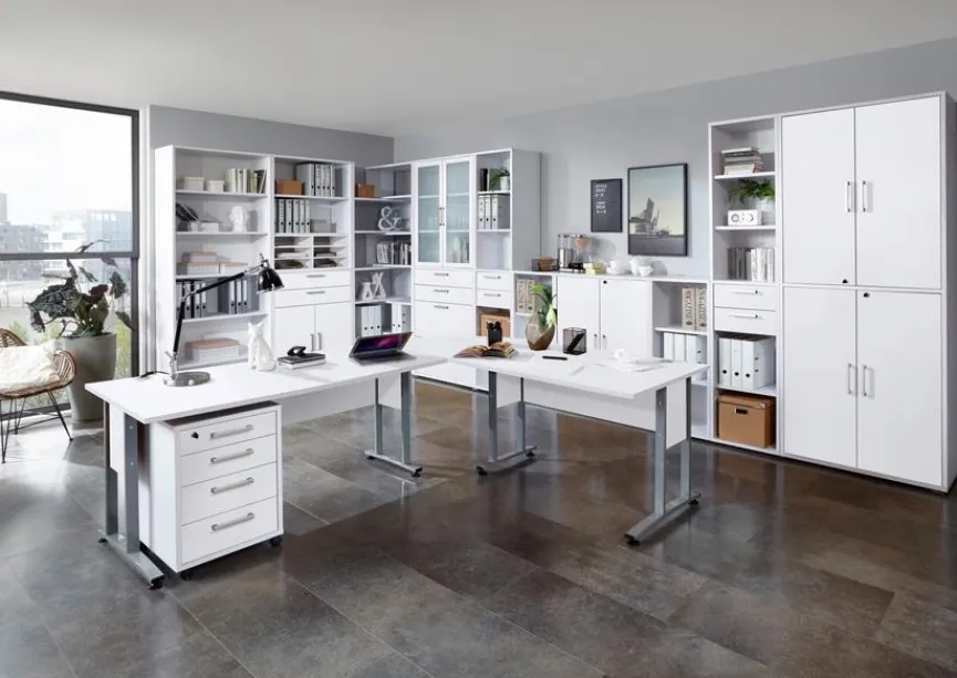 Best FMD Schreibtisch Calvia, 120 x 80 cm Alteiche