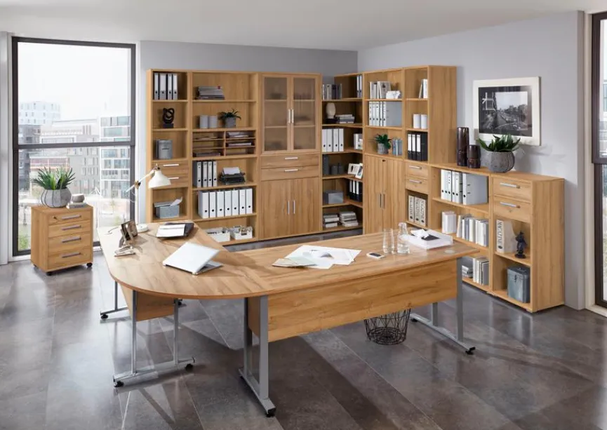 Best FMD Schreibtisch Calvia, 120 x 80 cm Alteiche