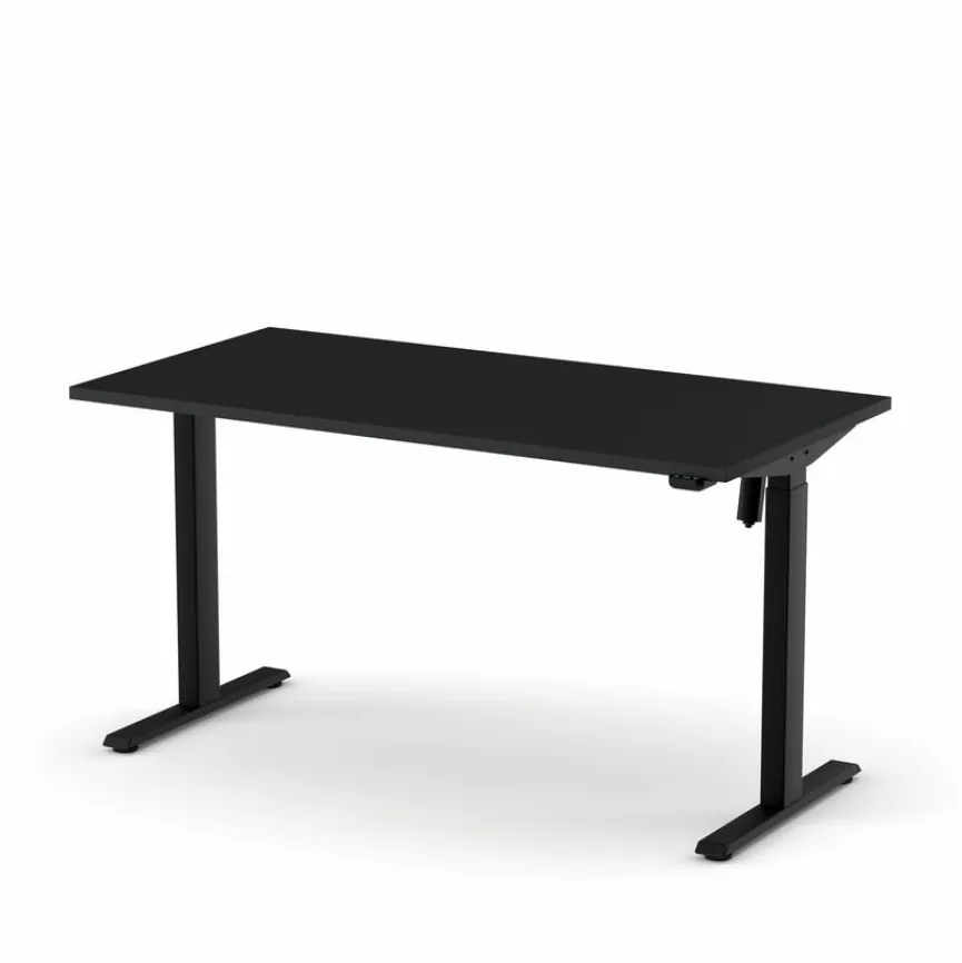 New NowyStyl Schreibtisch elektrisch eComo 140 x 70 cm Black