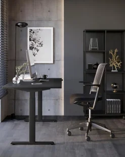 New NowyStyl Schreibtisch elektrisch eComo 140 x 70 cm Black