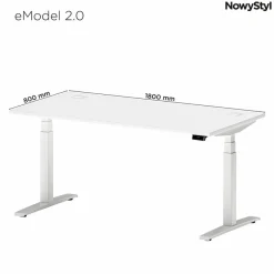 Online NowyStyl Schreibtisch elektrisch eModel 2.0 180 x 80 cm Weiß