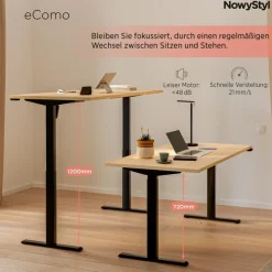 NowyStyl Schreibtisch elektrisch eComo 160 x 80 cm