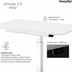 NowyStyl Schreibtisch elektrisch eModel2.0 Mini 90 x 55 cm