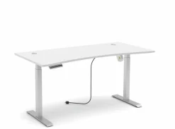 Online Innostyle Schreibtisch elektrisch Santorin Weiß / Silber