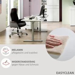 Online Innostyle Schreibtisch elektrisch Santorin Weiß / Silber