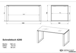 Germania Schreibtisch Monteria Weiß