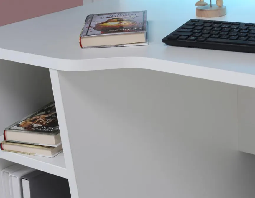 FORTE Schreibtisch Tezaur Weiß