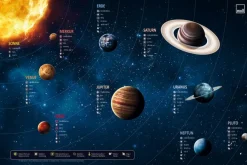 Kinder Moll Schreibtischunterlage Planeten