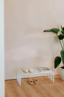 Discount Metallbude Schuhregal Camo Weiß