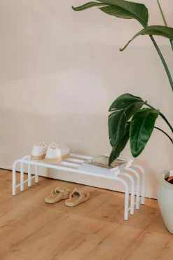 Discount Metallbude Schuhregal Camo Weiß