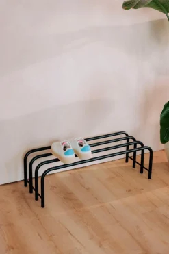 Outlet Metallbude Schuhregal Camo Schwarz