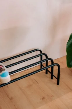 Outlet Metallbude Schuhregal Camo Schwarz