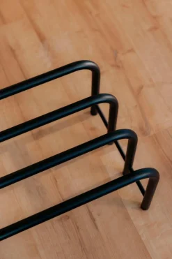 Outlet Metallbude Schuhregal Camo Schwarz