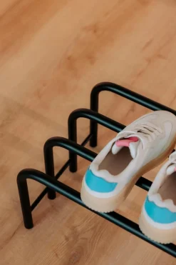 Outlet Metallbude Schuhregal Camo Schwarz