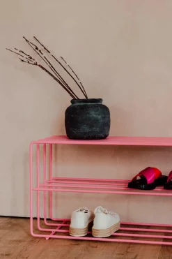 Clearance Metallbude Schuhregal Neva Pink