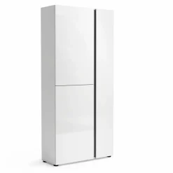 Clearance Schuhschrank Atrium Weiß Hochglanz