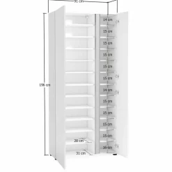 Clearance Schuhschrank Atrium Weiß Hochglanz