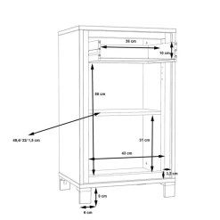 FORTE Schuhschrank Farida