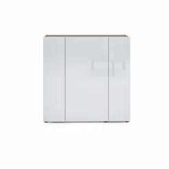 Clearance Schuhschrank Positano Weiß / Hochglanz