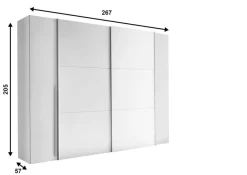 Pol Power Schwebe-/Drehtürenschrank Maturs 267 x 205 cm