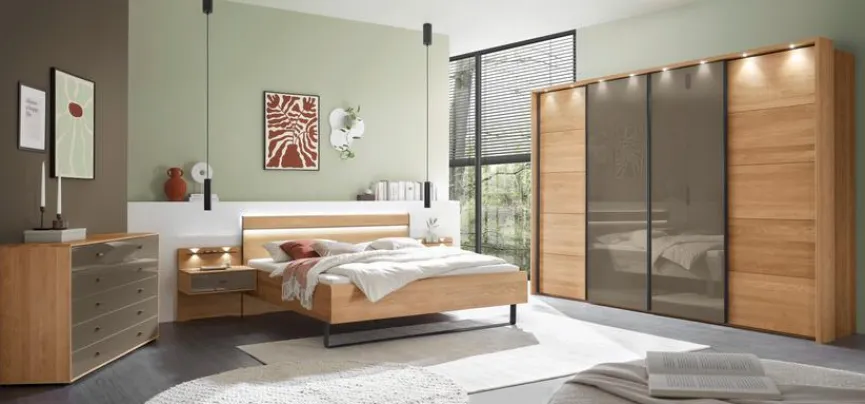 Discount CASEDO Schwebetürenschrank Burgos 330 x 236 cm Eiche