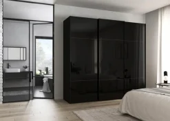 Hot rauch ORANGE Schwebetürenschrank Contido-Glas 242 x 223 cm Schwarz