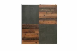 Best FORTE Schwebetürenschrank Dederik 170 x 200 cm Old Wood Vintage