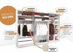 Discount Staud Schwebetürenschrank Includo 249 x 222 cm Artisan-Eiche