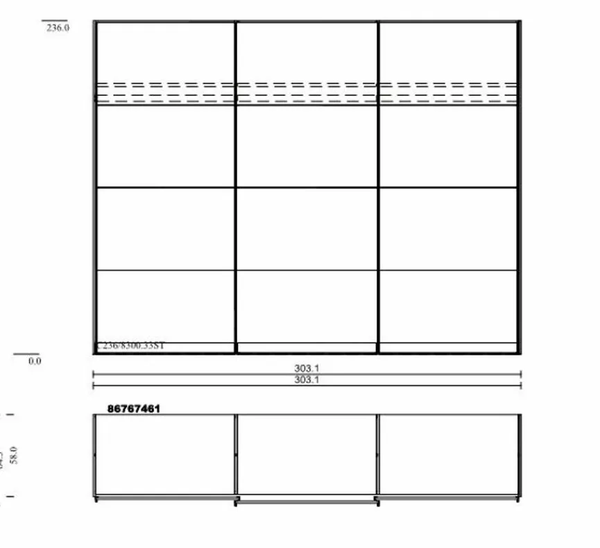 Sale Jutzler Schwebetürenschrank Liventio 300 x 236 cm Nougat