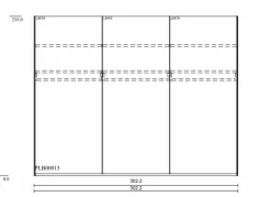 Hot Clara Home Schwebetürenschrank Lousada 302 x 235 cm Betongrau