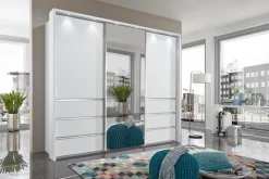 New Wiemann Schwebetürenschrank Malibu 250 x 217 cm Weiß