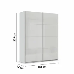Sale rauch ORANGE Schwebetürenschrank Quadra 181 x 229 cm Seidengrau