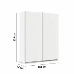 Discount rauch ORANGE Schwebetürenschrank Quadra 181 x 229 cm Alpinweiß