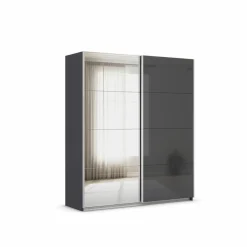 rauch ORANGE Schwebetürenschrank Quadra 181 x 210 cm Basalt