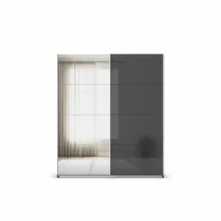 rauch ORANGE Schwebetürenschrank Quadra 181 x 210 cm Basalt