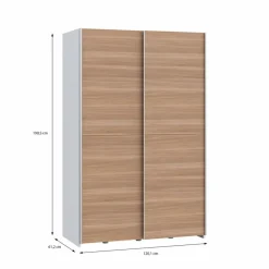 FORTE Schwebetürenschrank Stolat 120 x 190 cm